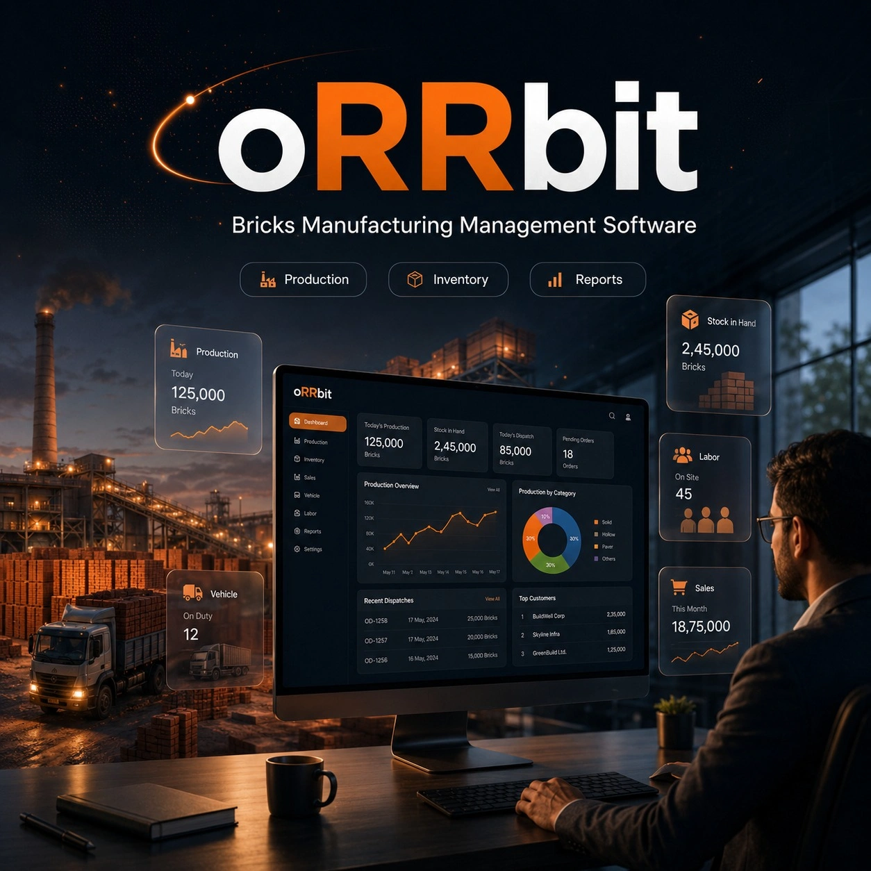 oRRbit™ Bricks Manufacturing Management Software screenshot