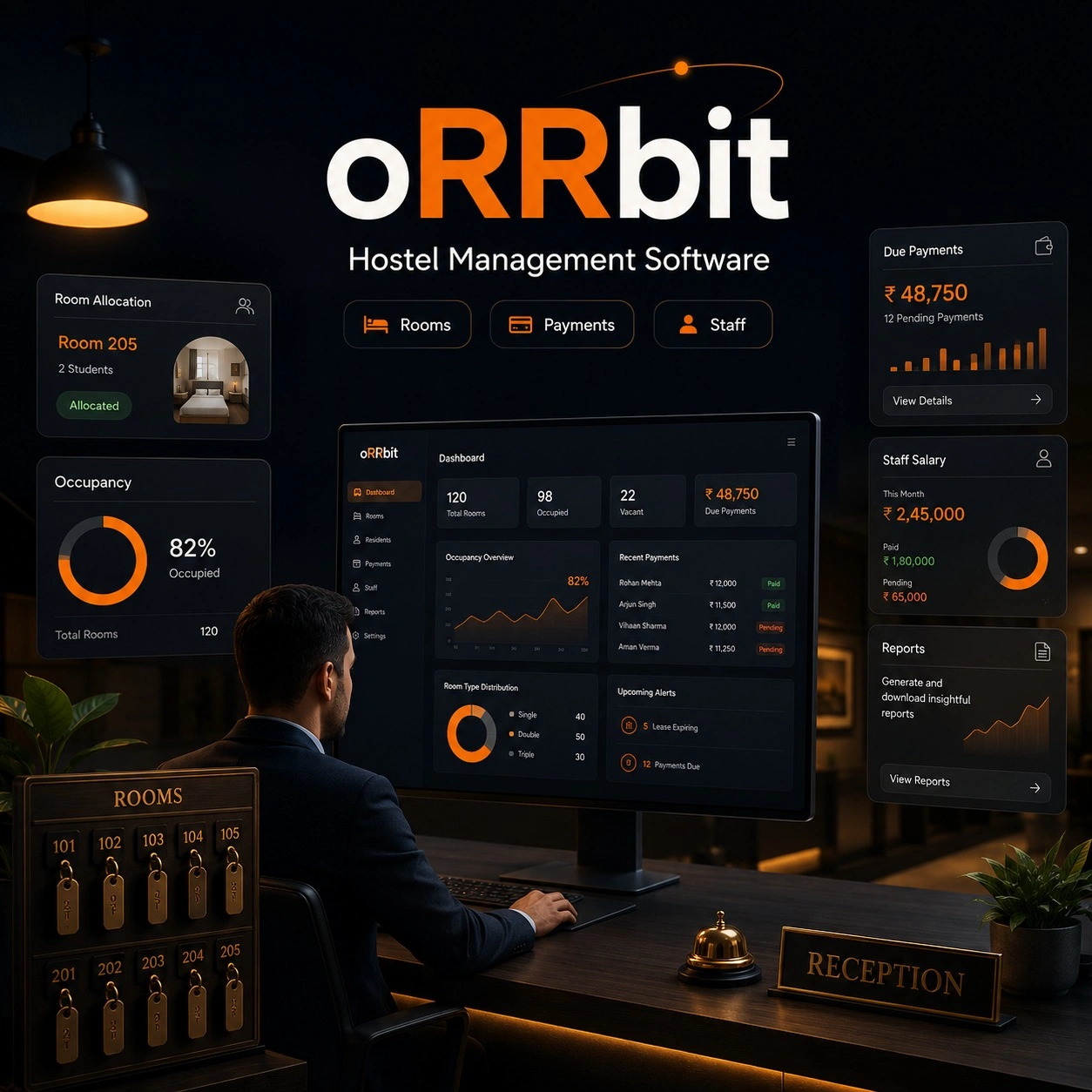 oRRbit™ Hostel Management Software screenshot