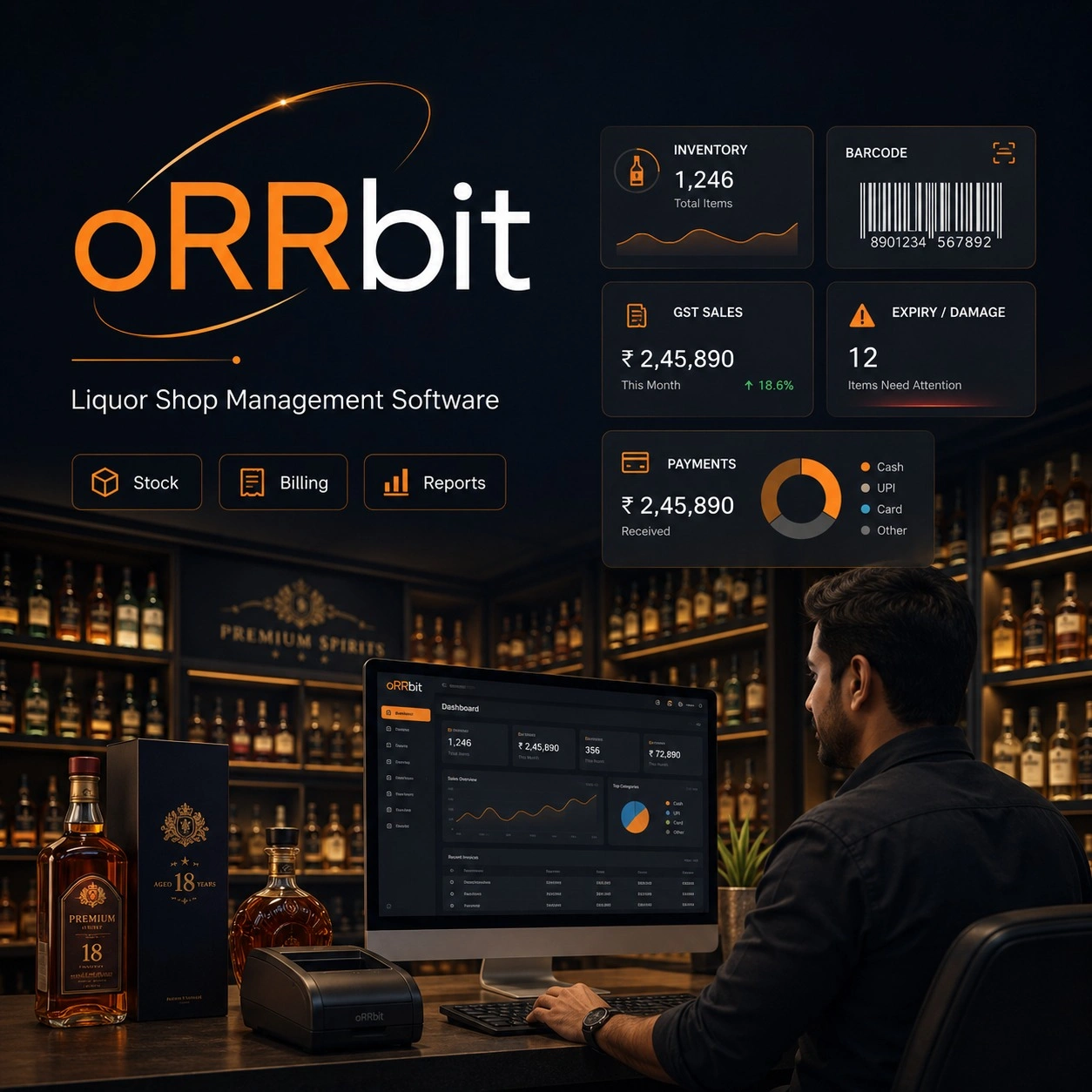oRRbit™ Liquor Shop Management Software screenshot